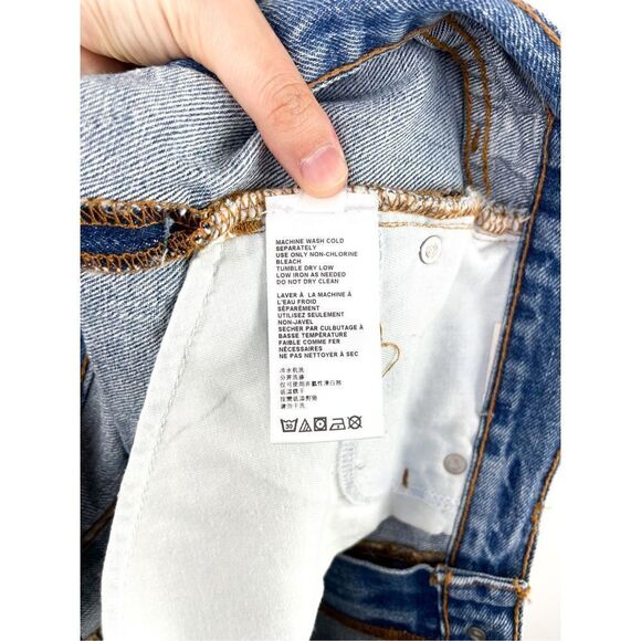 BDG Urban Outfitters High Rise Cutoff Raw Hem Jean Shorts Women’s Size 26 - Picture 8 of 9